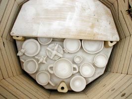 glaze kiln before firing