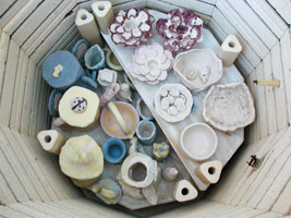 pieces inside the kiln