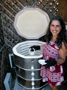 wendy unloading the kiln