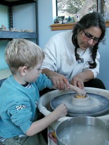 wendy teaching on the wheel